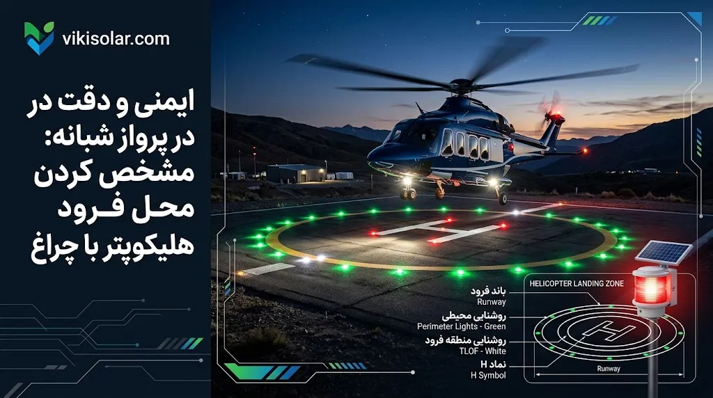 چراغهای هلیپد چه چیزی را به خلبان نشان میدهند؟