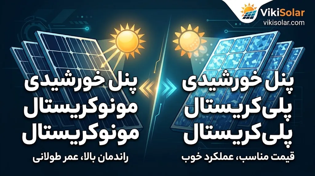 تفاوت پنل خورشیدی مونوکریستال و پلیکریستال چیست؟